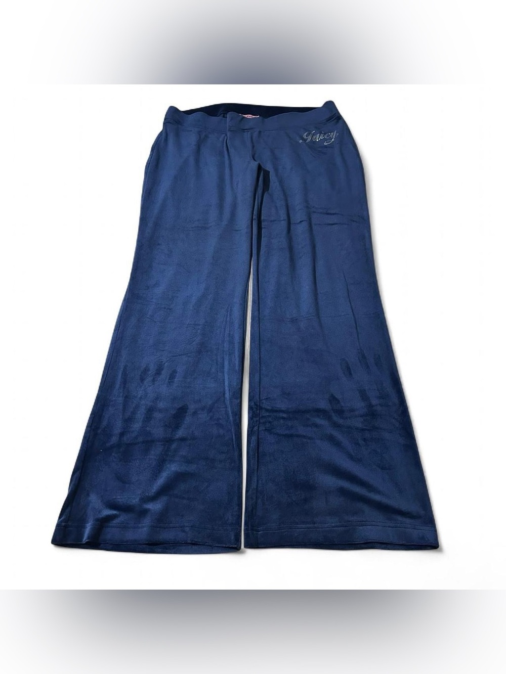 Vintage Y2K Juicy Couture Baggy Velour Sweatpants Navy Size Large